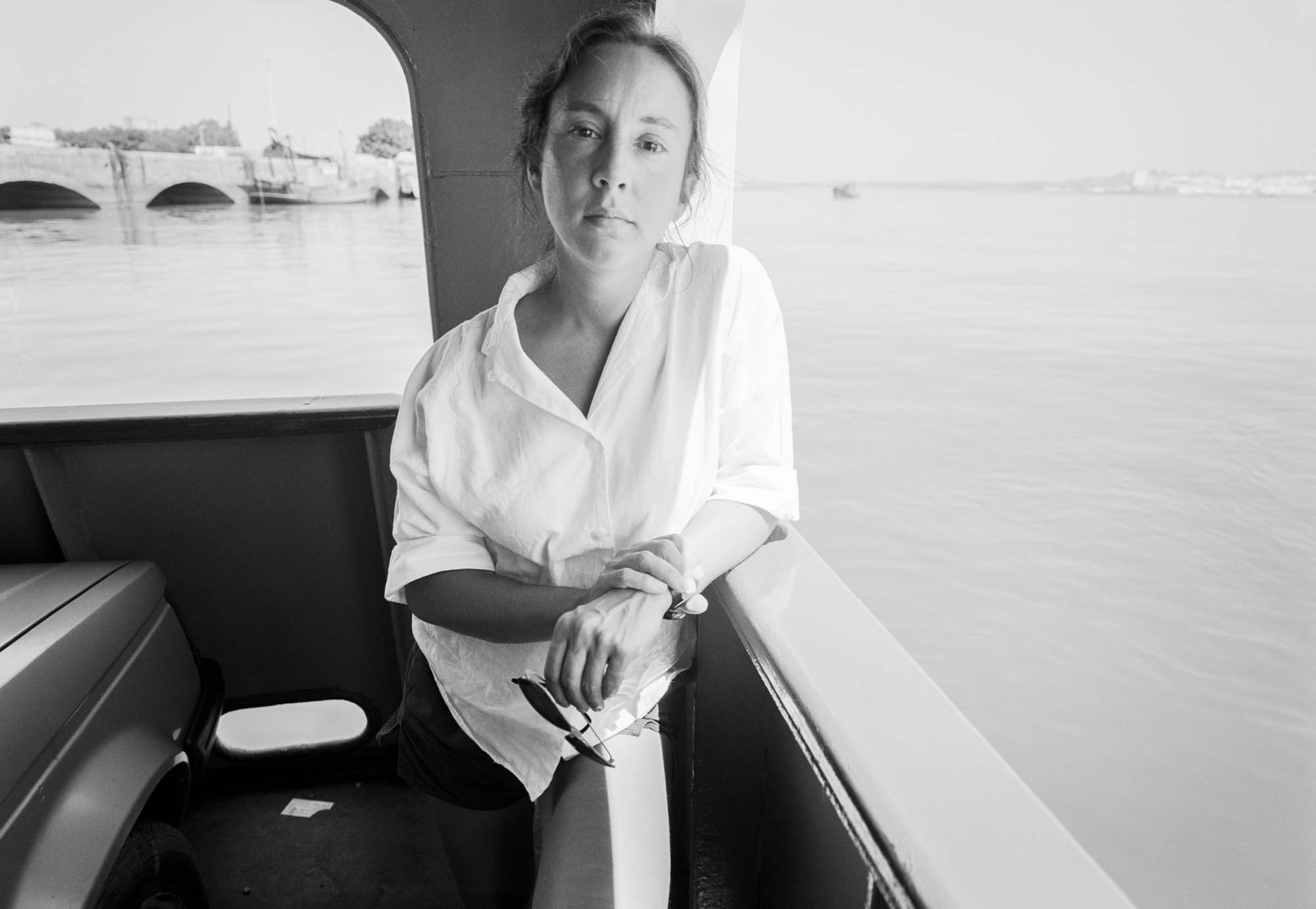 Patty on Spain to Portugal ferry
