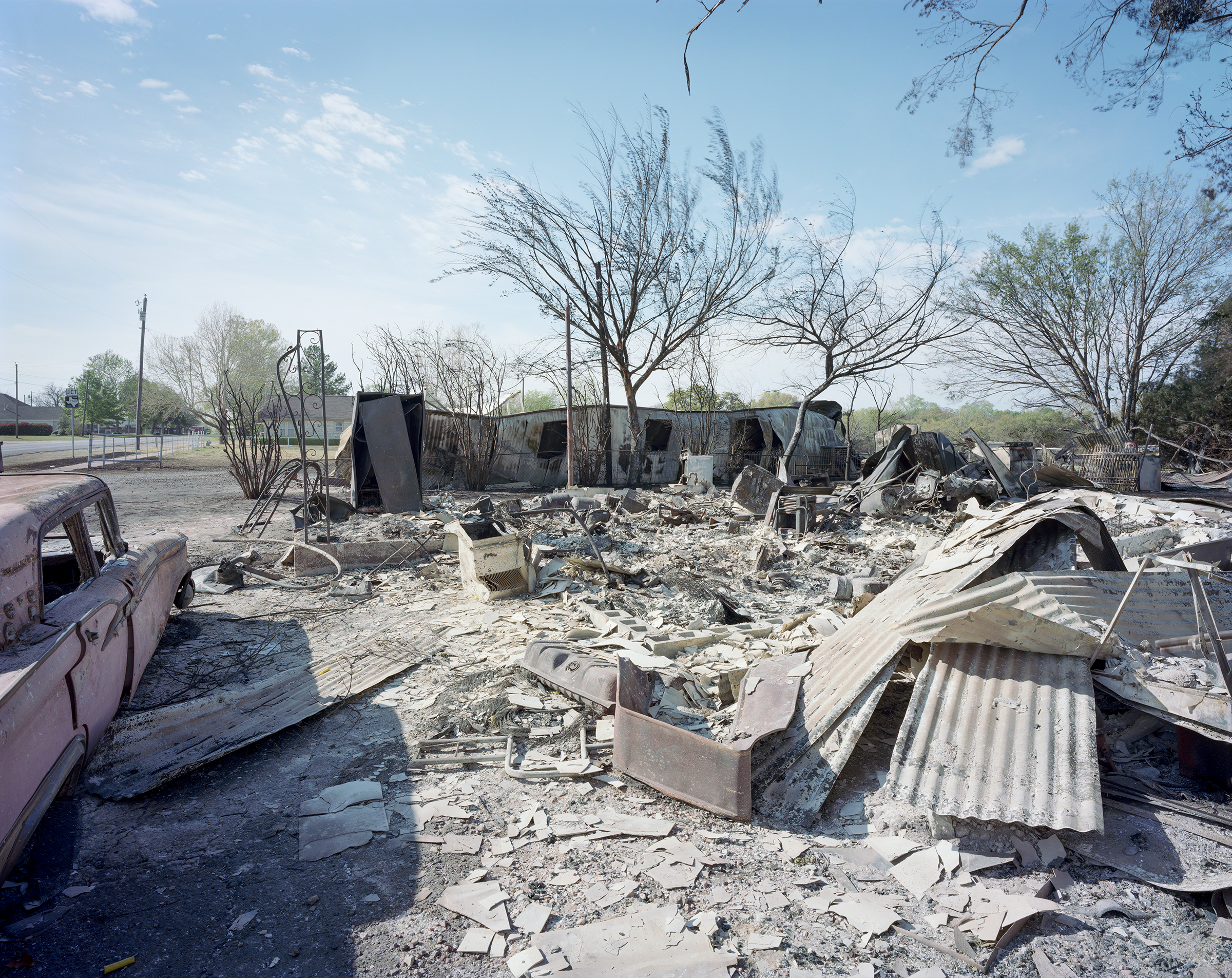 burnt trailor and project car